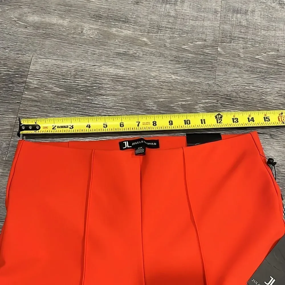 Jules & Leopold NWT pull on slim leg crop Elegant orange Women's Pants SP